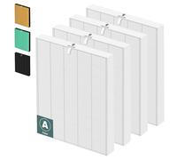 115115 Lot de 4 filtres HEPA de rechange A pour purificateur d'air Winix Plasmawave C535 5300 5300-2 6300 6300-2 P300 AM90 C909 9800, H13 True HEPA Taille 21 Blanc