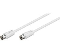 [11515] Goobay Câble d'antenne Coax M/F 75 ohm Blanc 15 m