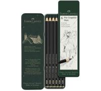 [115207] Faber-Castell Crayon graphite PITT GRAPHITE Matt, étui de 6