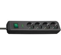 [1153904314] brennenstuhl Rallonge multiprise "Eco-Line", 4 ports, noir