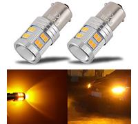 1156 Ba15s P21w Ampoules LED Ambre Jaune Orange, 6W 12V 24V Super Brillante, avec projecteur pour Feux de signalisation Clignotants de recul (Lot de 2)