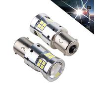 1156 P21w Ba15s 1141 7506 12V 24V 30V Ampoules LED Pour Voiture et moto, 1300LM, Avec Projecteur Objectif, 6000K Blanc Pour Feu Arrière, Feux de Recul, DRL Feux de Jours. (Lot de 2)