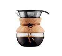 Bodum 11592-109 - Pour Over - Cafetière avec Filtre Inox à Maille Fine Finition Liège 0.5 l