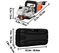 115mm 133mm électrique mur Chaser sans soudure rainure découpeuse charge maximale 4KW 4.8KW acier béton scie circulaire Slotter(115mm)