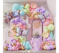 115Pcs Butterfly Balloon Arch Kit, Gold And Pink Butterfly Decoration Birthday Balloon For Children'S Girls, Christening Decoration, Baby Shower, Bohemian Wedding