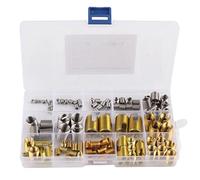 116 pièces Inserts filetés autoperceurs et inserts filetés en acier - Résistance à la corrosion et à la chaleur, installation rapide, pour réparation et renforcement de filetages