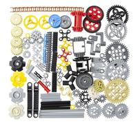 116 pièces Techniques pour Kits Lego - Ensemble de Blocs de Construction Essentiels avec engrenage, goupille, Bras de Levage et Poutre