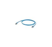 1165900010 RJ45 Câble réseau, câble patch CAT 6a S/FTP 1.00 m bleu certifié UL