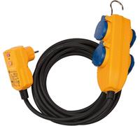 1168720010 FI Cordon prolongateur IP54 avec Powerblock, Noir/Jaune/Bleu, 10 m.[G1073]