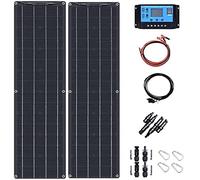 116w Kit solaire 2pcs 58W Panneaux solaires flexibles Mono PERC Module 40A Régulateur solaire pour bateau, voiture, caravane, charge de batterie 12v