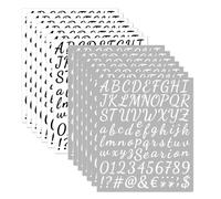1176 Pièces 14 Feuilles Autocollants de Numéros Lettres Autocollantes Blanches/Noire Chiffres Autocollants Lettres Alphabet Vinyle Stickers Lettres Alphabet pour DIY Scrapbooking, Cartes de Vœux