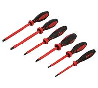 117745 Tournevis : jeu isolé Phillips, Pozidriv® 6 pcs CIMCO