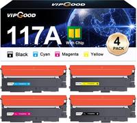 117A Cartouches De Toner Compatible Pour Hp 117A W2070A Toner Pour Color Laser Mfp 179Fnw 178Nw 178Nwg 179Fwg 150A 150W 150Nw W2070A W2071A W2072A W2073A (Noir Cyan Jaune Magenta, [ENC940755]