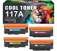 Cool Toner Cartouche 117A de Compatible avec HP Color Laser MFP 178nw 179fnw 150nw 150a 178nwg 179fwg 178 179 150 W2070A W2071A W2072A W2073A 117A Encre (Noir Cyan Jaune Magenta Pack de 4)