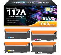 117A Lot de 4 toners compatibles avec HP W2070A W2071A W2072A W2073A avec puce pour HP Color Laser MFP 179fwg 178nwg 150nw 179fnw 150a 178nw (noir, cyan, jaune, magenta)