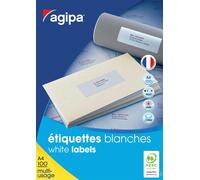 [119011] Agipa Boite de 2400 étiquettes 70x36 mm (24 x 100F A4) Multi-usage C...