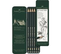 [119063] Faber-Castell Set Sélection Castell 9000 de 6 crayons graphite