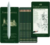 119065 Castell 9000 Crayons, Set De 12, Grades Hb À 8b, Crayons Graphite Pour Croquis, Dessin Et Écriture, Pour Artistes Et Amateurs, Extra Résistant À La Casse