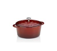 11941 calido cocotte ronde fonte émaillée rouge diamètre 24 cm 4 l