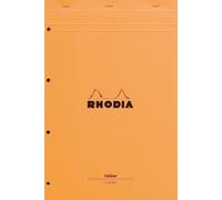 119660c-Bloc-Notes Agrafé N°119 Orange-A4+ 21 X 31,8 Cm- Ligné-80 F Détachables Perf. 4 Trous-Papier Jaune 80 G/M²-Couverture En Carte Enduite-Paquet De 5 Blocs