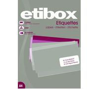 [119762] Etibox Boite de 100 Feuilles A4 1600 Etiquettes Cop/Las/Jet Coins Ar...