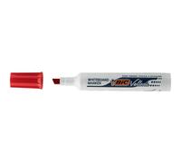 BIC Velleda 1791 Feutres pour Tableau Blanc Effaçables à Sec Pointe Large Biseautée 3,3 - 4,6 mm - Marqueur rouge