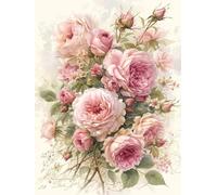11CT Canevas Broderie Point de Croix Kit Complet, Belle fille Kit de Broderie au Point de Croix avec Motif Imprimé, Kits de Démarrage de Broderie 40x50cm(K71)