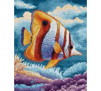 11CT Diy Canevas Kit Complet Adulte Animaux Marins De Dessin Animé Kits De Point De Croix Estampés Avec Aiguilles, Enfile-Ciseaux, Ensemble D'Aiguilles À Poinçonner Pour La Décoration Mu 50x70cm