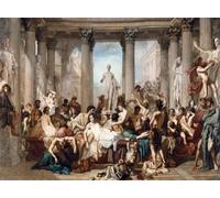 11CT Diy Kit Broderie Célèbre Tableau À L'Huile，Le Déclin De L'Empire Romain Kits De Point De Croix Imprimés, Ensemble De Broderie Estampé Pour Adultes, Travaux D'Aiguille, Art Mural, Dé 60x80cm