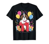 11e anniversaire garçon fille 11 ans onze saint bernard T-Shirt