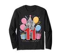11e anniversaire garçon fille 11 ans onze Weimaraner Manche Longue
