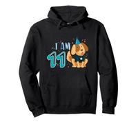 11ème Anniversaire Garçon Chien Chiots Enfants J'Ai 11 Ans Sweat à Capuche