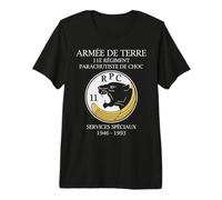 11ème Régiment de Parachute de la Force Spéciale Française Choc Militaire T-Shirt Haut de Gamme