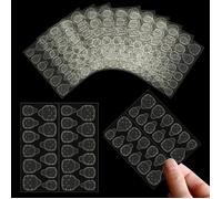 11Feuilles /264Pcs Autocollants à Ongles Double Face,Nail Glue Jelly Gel Ruban Adhésif,Gel Pads Ongles d'Ongle Onglets Adhésifs