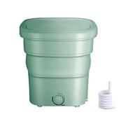 11L Mini Lave-linge ultrasonique portative,Stérilisation à rayons bleus rondelle turbine pliante, Petite Laveuse Automatique, pour Voyage Camping Chaussettes Sous-vêtements Culottes ( Color : Green )