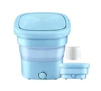 11L Mini Machine à Laver,Machine a Laver Portable,Lave-linge Pliable à Ultrasons Alimentée,Stérilisation à rayons bleus Laveuse pour Voyage Camping Chaussettes Sous-vêtements Culottes ( Color : Blue )