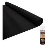 11m2 Moquette Fourgon Voiture Doublure Intérieure Feutre Etirable + 5 Canettes de Glue Adhésif Tapis Flexible Camionette Van Noir Aménagement Super Epais 3mm polypropylène T-MECH