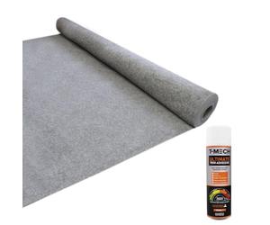 11m2 Moquette Fourgon Voiture Doublure Intérieure Feutre Etirable + 5 Canettes de Glue Adhésif Tapis Flexible Camionette Van Gris Aménagement Super Epais 3mm polypropylène T-MECH