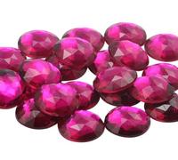 11mm Flat Back Round Acrylic Rhinestones Plastic Gems for Jewelry Making Costume Jewels Cosplay Embelishments - 75 Pieces (Pink Fuchsia .MAR09)