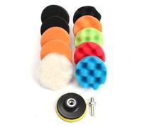 11pcs 3/5/6/7 Pouces Tampon De Polissage Gaufré Ensemble Pour Polisseuse De Voiture, 6 Pouces