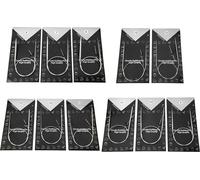 11pcs 43/65/80 cm Pull à main circulaire à aiguilles à tricoter multi-tailles -Webset (65 cm)