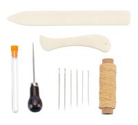 11Pcs Book Binding Kits Waxed Cotton Thread Plastic Bone Folder Paper Creaser Sewing for DIY Bookbinding Craft Sewing