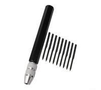 11PCS Deburring Tool Set Aluminum Alloy HSS Blades | Aluminum alloy body, 10 HSS blades, pour versatile metal plastic brass use, adjustable length, secure grip
