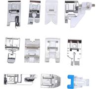 11PCS -Kit de pied presseur maison avec tige basse -disque encliquetable sur machines à coudre accessoires pièces détachées