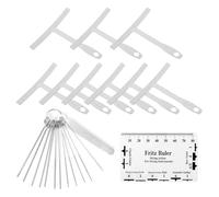 11pcs Kit d'Outils de Luthier pour Guitare, Comprenant 9 Jauge Rayon Guitare 1 Règle Jauge d'Action Cordes 1 Lime Sillet de Chevalet pour Réglage et Réparation des Basses