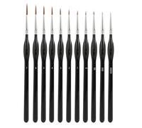 11PCS Pinceaux Peinture, pour Modèle Ensemble De Pinceaux Professionnels en Nylon pour Peinture Acrylique, Aquarelle, Gouache, Figurines, Ongles, Miniatures Et Détails Artistiques