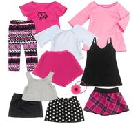 11pcs Vêtements poupée,Teamson Kids, multicolore, 10 X 18 X 46