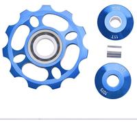 11t Jockey Wheel Heckummeur -Poulie pour VTT Vélo Pièces détachées (bleu)