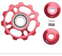 11t Jockey Wheel Heckummeur -Poulie pour VTT vélo -Pièces détachées (rouge)