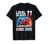 11th Birthday Boy Level 11 Unlocked Awesome 2015 Gamer vidéo T-Shirt